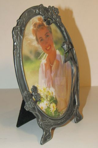 Art Nouveau Style Metal Oval Picture / Photo Frame 2