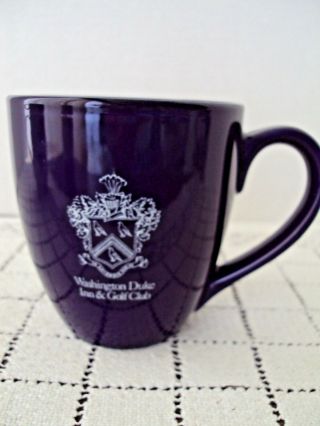 Coffee Mug Washington Duke Inn & Golf Club Navy Blue Ceramic