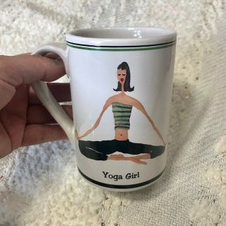 Yoga Girl Ceramic Coffee Mug The Girls Santa Barbara Design Novelty Gift Yogis