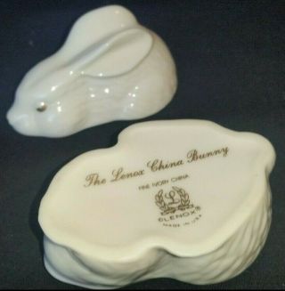 Lenox Easter Bunny Trinket Box Fine Ivory China