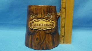 Vintage Treasure Craft Ceramic Tree Trunk California Souvenir Coffee Mug Cup 5