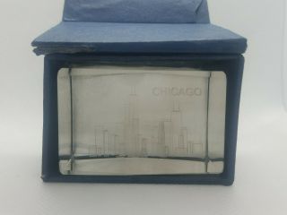 Chicago IL Laser Etched 3D Paperweight 3