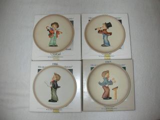Hummel Little Music Makers Set Of 4 Miniature Plates 1984 - 87