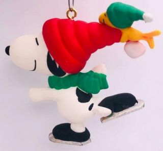 1992 Snoopy And Woodstock Hallmark Ornament 2