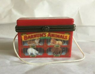 Nabisco Barnum Animal Crackers Porcelain Trinket Box With Elephant