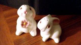 Avon Vintage 1983 Bunny Mates Salt And Pepper Shakers Made In Brazil