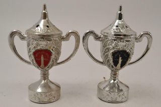 Vintage Metal Salt & Pepper Shakers - Empire State / Statue Of Liberty 2 R - 2 - 3 - 3