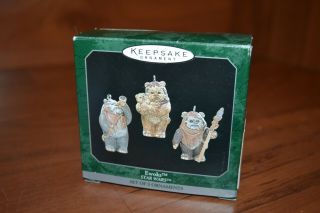 Hallmark Keepsake Ornament Miniature Star Wars Ewoks Set Of 3 8