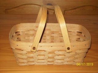 Longaberger Rectangular Gathering Basket With Two Swing Handles L988
