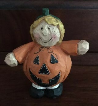Eddie Walker Halloween Blonde Girl In Pumpkin Costume Retired Ew Logo A,