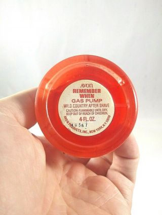 Vintage Red AVON REMEMBER WHEN Gas Pump Deep Woods Aftershave 4 oz 2