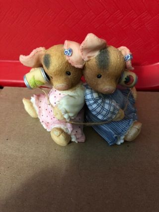1996 This Little Piggy Squeal Keep In Touch Figurine No Box