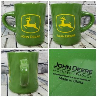 John Deere Logo Green Yellow Coffee Cup Mug Official Licensed Product 2 Sided