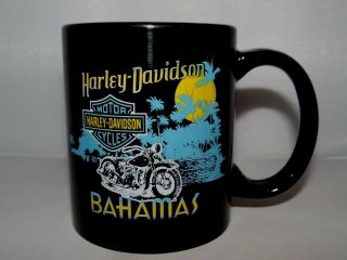 Harley - Davidson Motorcycles Bahamas Black 11oz.  Coffee Mug Tea Cup Ceramic