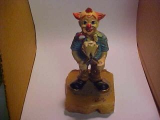 Ron Lee Clown Dentist Figurine Holding Tooth - 8&1/2 " Tall