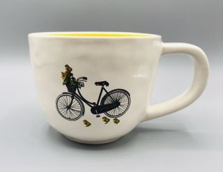 Rae Dunn Bike Bicycle And Chicks Chicken Coffee Mug Cup By Magenta Pottery