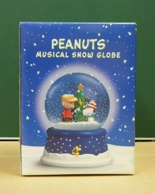 Peanuts Christmas Musical Snow Globe 50th Anniversary Hallmark