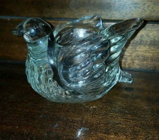 Vintage Avon Dove Tealite Candle Holder Crystal