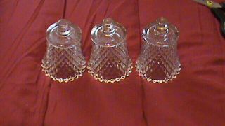 Vintage Clear Diamond Point Glass Peg Candle Votive Cup,  AQ2 2