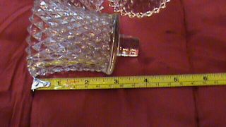 Vintage Clear Diamond Point Glass Peg Candle Votive Cup,  AQ2 3