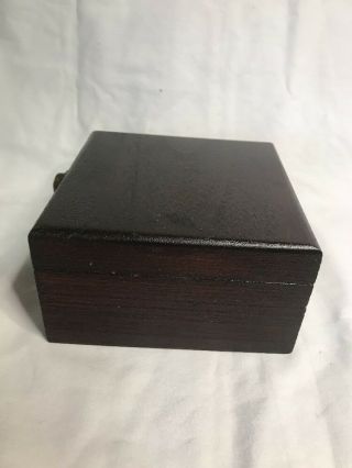Vintage hand made Wood Box with Latch 4 1/2” X 4 1/2” 4