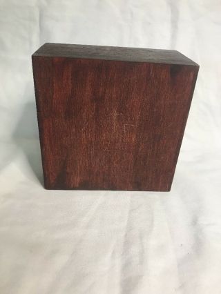 Vintage hand made Wood Box with Latch 4 1/2” X 4 1/2” 5