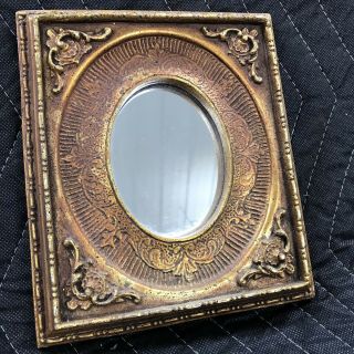 Small Vintage Wall Mirror E.  A.  Riba Co.  Inc.  Gilded Hollywood Regency