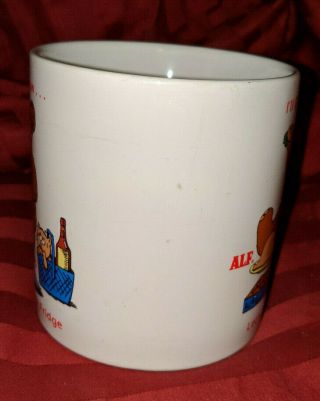 ALF 1987 I ' ll Diet Tomorrow Check Out the Fridge Coffee Mug Tea Cup Rare HTF EUC 2