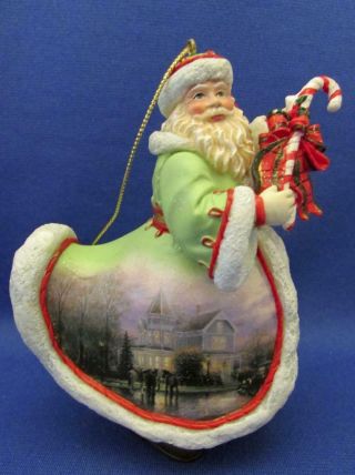 Thomas Kinkade " Sweet Memories Of Christmas Santa " Old World Santas Ornament