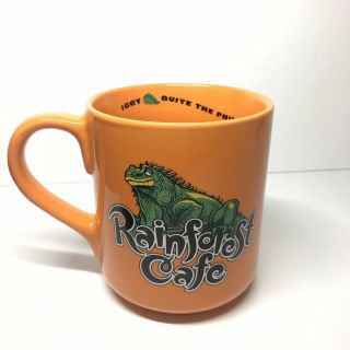 Rainforest Café Iggy Orange Large 18oz Coffee Mug Iguana 2000 (82418 - 150)
