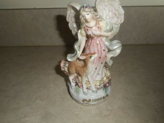 Fitz And Floyd Classics Peaceable Kingdom Angel With A Deer Bell 1999