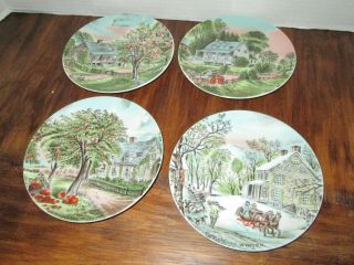 4 Seasons Currier And Ives Plates
