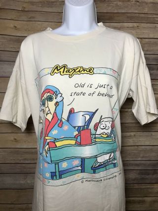 Vintage Maxine Cartoon Shoebox Sleep Shirt One Size J Wagner Humor Birthday Gift