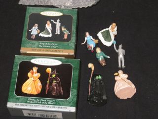Wizard Of Oz Hallmark Keepsake Ornament Set Figures Village Train Layout (r814)