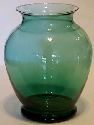 Juniper Green Teal Glass Bulbous 7 - 1/2 " Tall Vase - Color