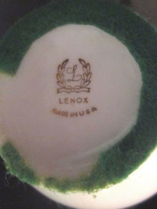 Vintage Lenox Porcelain Bud Vase Pink Rose W/ 24 Karat Gold Accents.  8 