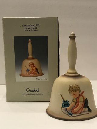 Vintage M I Hummel Goebel Annual Bell 1987 “with Loving Greetings” Hum 709