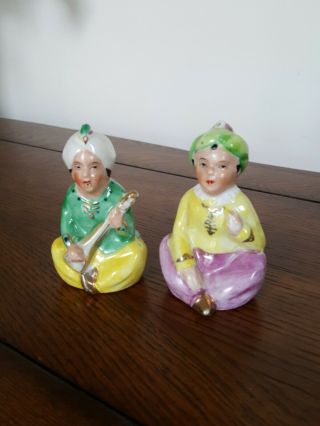 Vintage Salt And Pepper Set Occupied Japan - Man And Woman Wearing Turbans