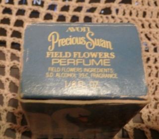 Avon Precious Swan " Field Flowers " Cologne 1/8 F.  Oz Perfume