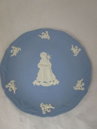 Wedgwood Jasperware Blue and White Love Christmas Plate 2002 5