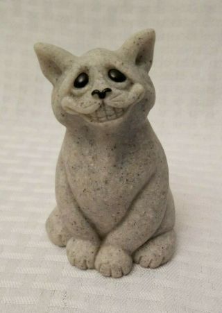 Quarry Critters Chico Cat Figurine Second Nature Design 2000 - Faux Granite