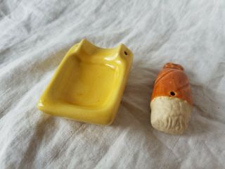 Vintage Ceramic Cigar And Ashtray Salt And Pepper Shakers