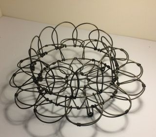 Vintage Wire Foldable Metal Basket