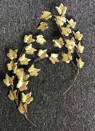 Vantage Home Interior Brass/gold Metal Leaf Leaves Swag Wall Hangings