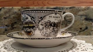 Vintage Badlands South Dakota Souvenir China Tea Cup And Saucer Set