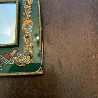 Vintage Decorative Small Reverse Painted Glass and Mirror Wall Decor 2