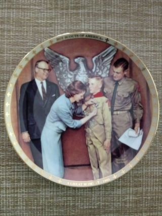 Norman Rockwell " A Great Moment - 1965 " Collector Plate - Boy Scouts Of America