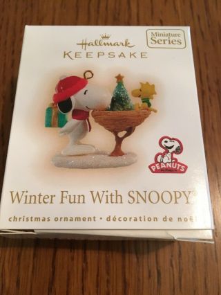Hallmark Keepsake Ornament Winter Fun With Snoopy 12 In The Miniature Series
