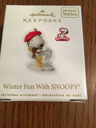 Hallmark Keepsake Ornament Winter Fun With Snoopy Miniature Series 13.