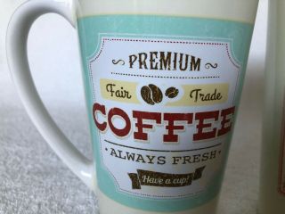 Set Of 2 Oversized 20 Oz Coffee Mug Cup Boston Warehouse Trading Corp 6.  25” Tall 2